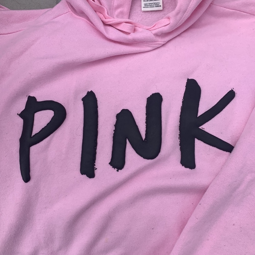 Victoria’s Secret PINK logo pull over hoodie! Size XS - Picture 4 of 9